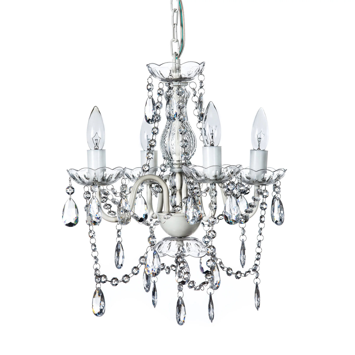 Clear 4 Light Acrylic Crystal Chandelier L8861