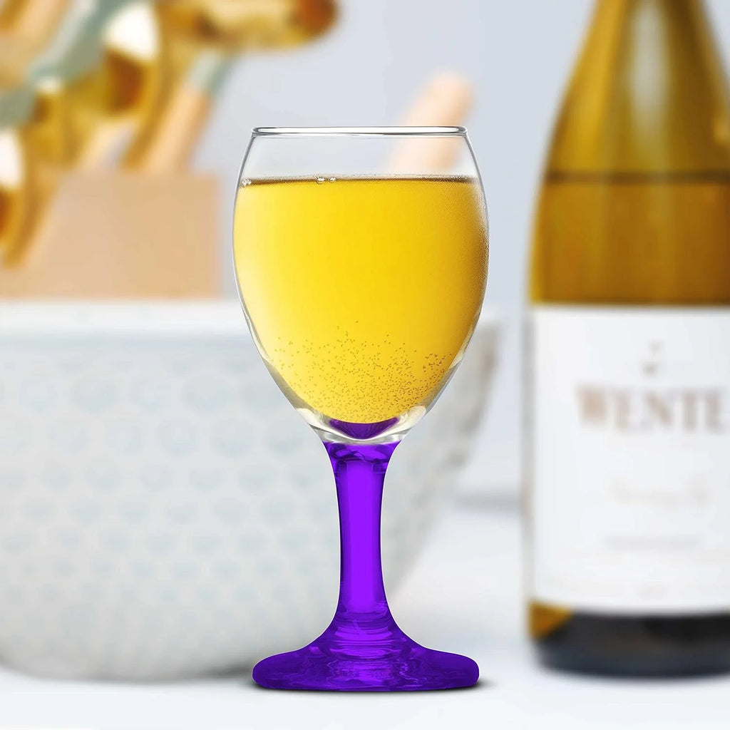 Purple 8.5 Oz Wine Glasses Set I6591
