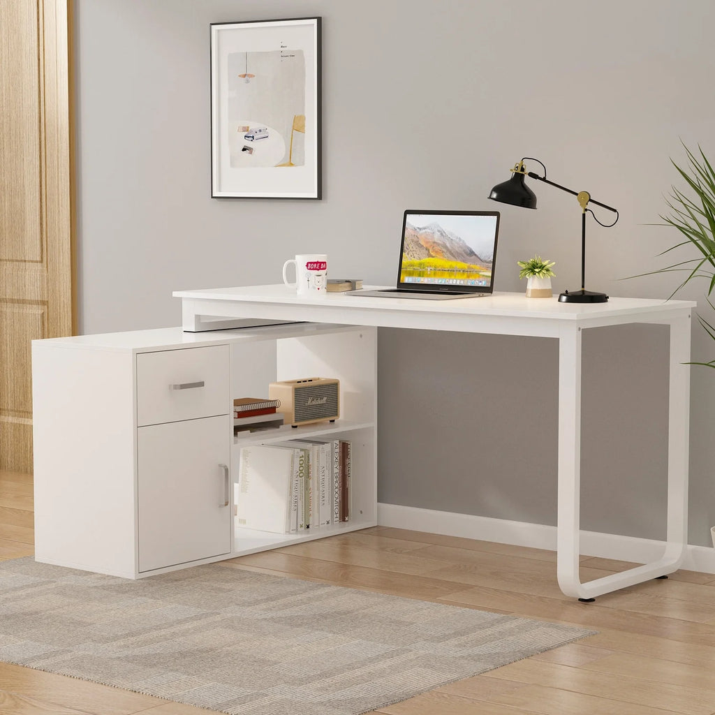 55" L Shaped Storage Computer Desk G898150