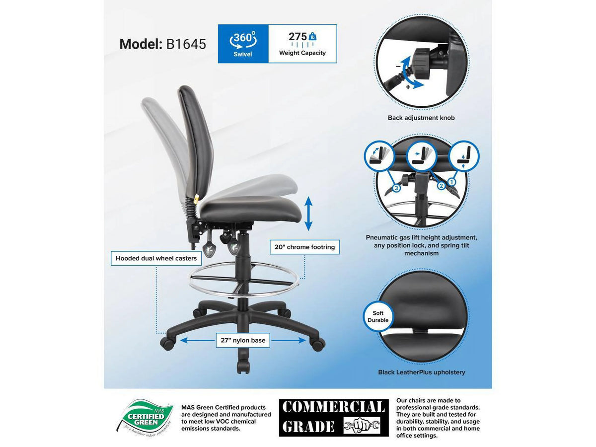 Black Drafting Stool H34977