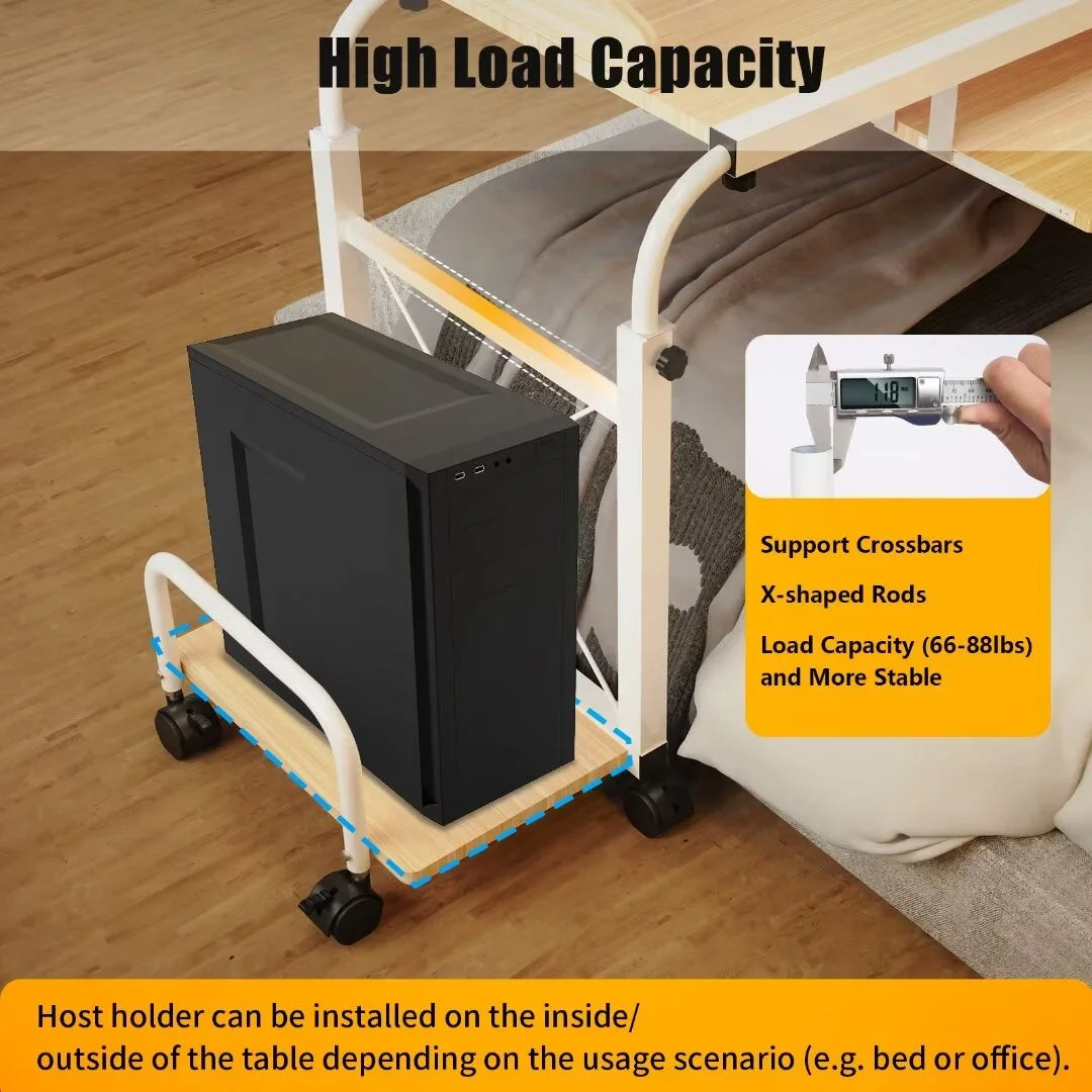 Height Adjustable Overbed Table with Wheels X3391