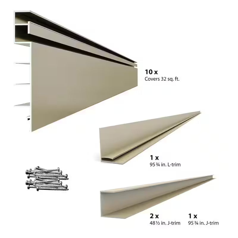 PVC Slatwall 8 ft. x 4 ft. Sandstone F903029