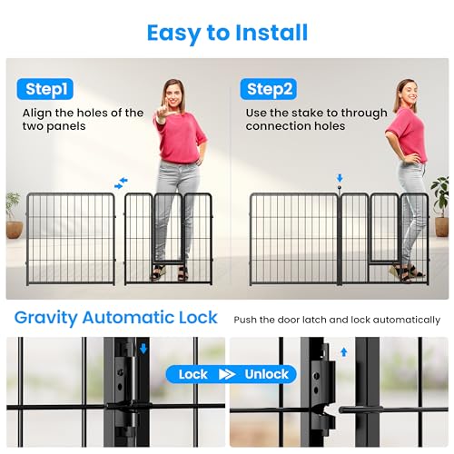 Portable 32" Height 8 Panels Heavy Duty Dog Playpen F3028