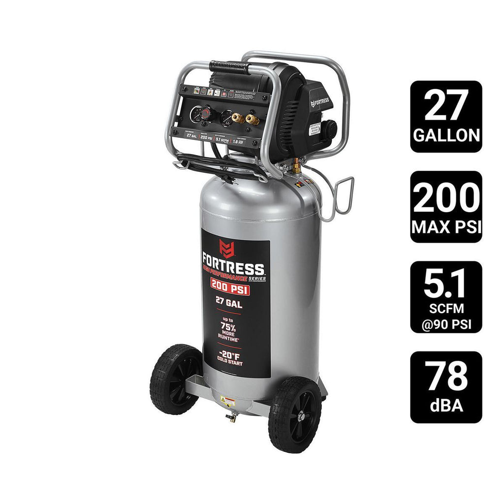 27 Gallon 200 PSI Oil-Free Vertical Air Compressor U688555