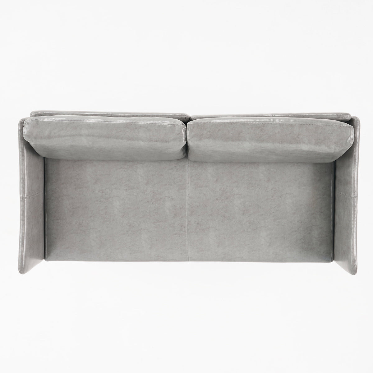 Gray Faux Leather Loveseat R868733