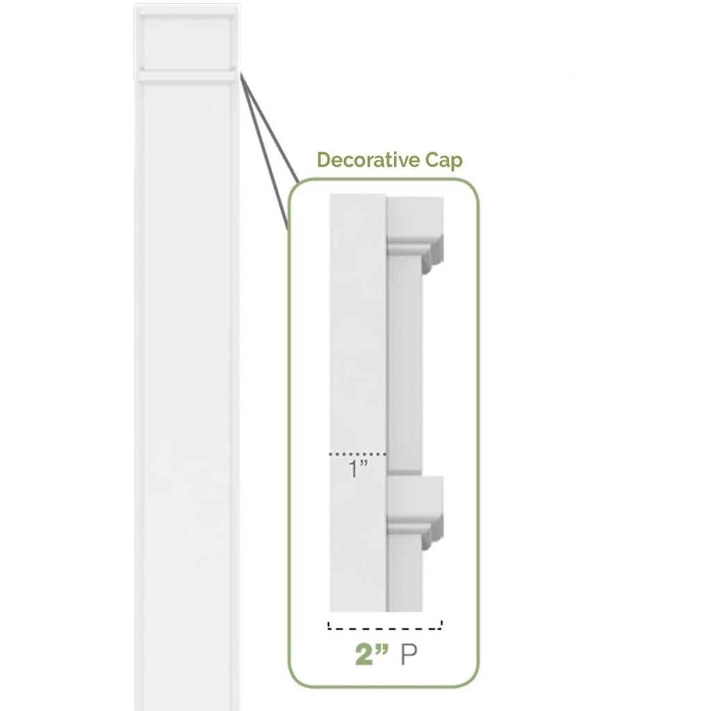 PVC Pilaster with Capital and Base (Pair) B502
