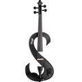 4/4-size Metallic Black Silent Violin Set with Case H708214