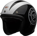Gloss Black-White Motorcycle Helmet B11764