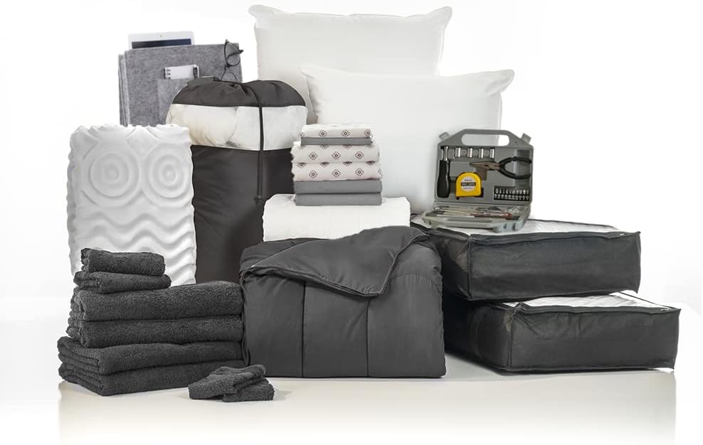 Twin XL Blue and Navy Bedding Bath Set Z9523