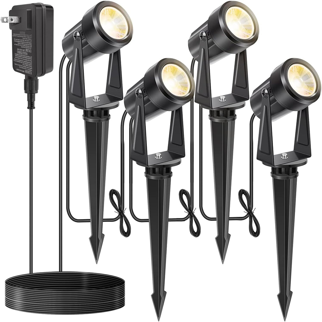 Warm White 12W Waterproof LED Landscape Lights 4 Packs I482705