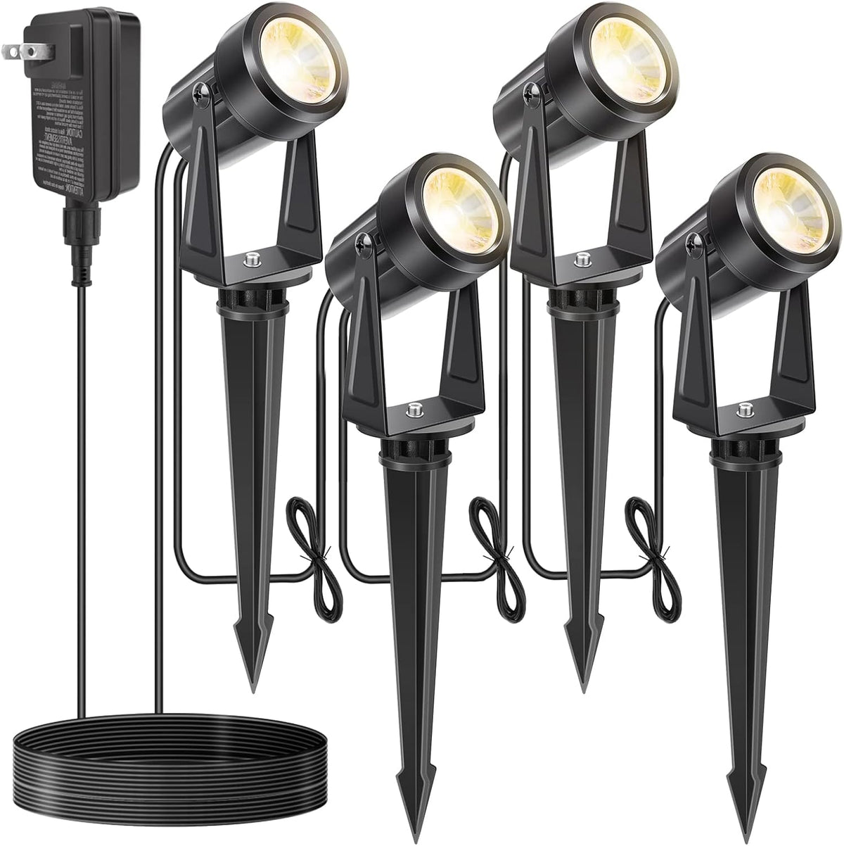 Warm White 12W Waterproof LED Landscape Lights 4 Packs I482705