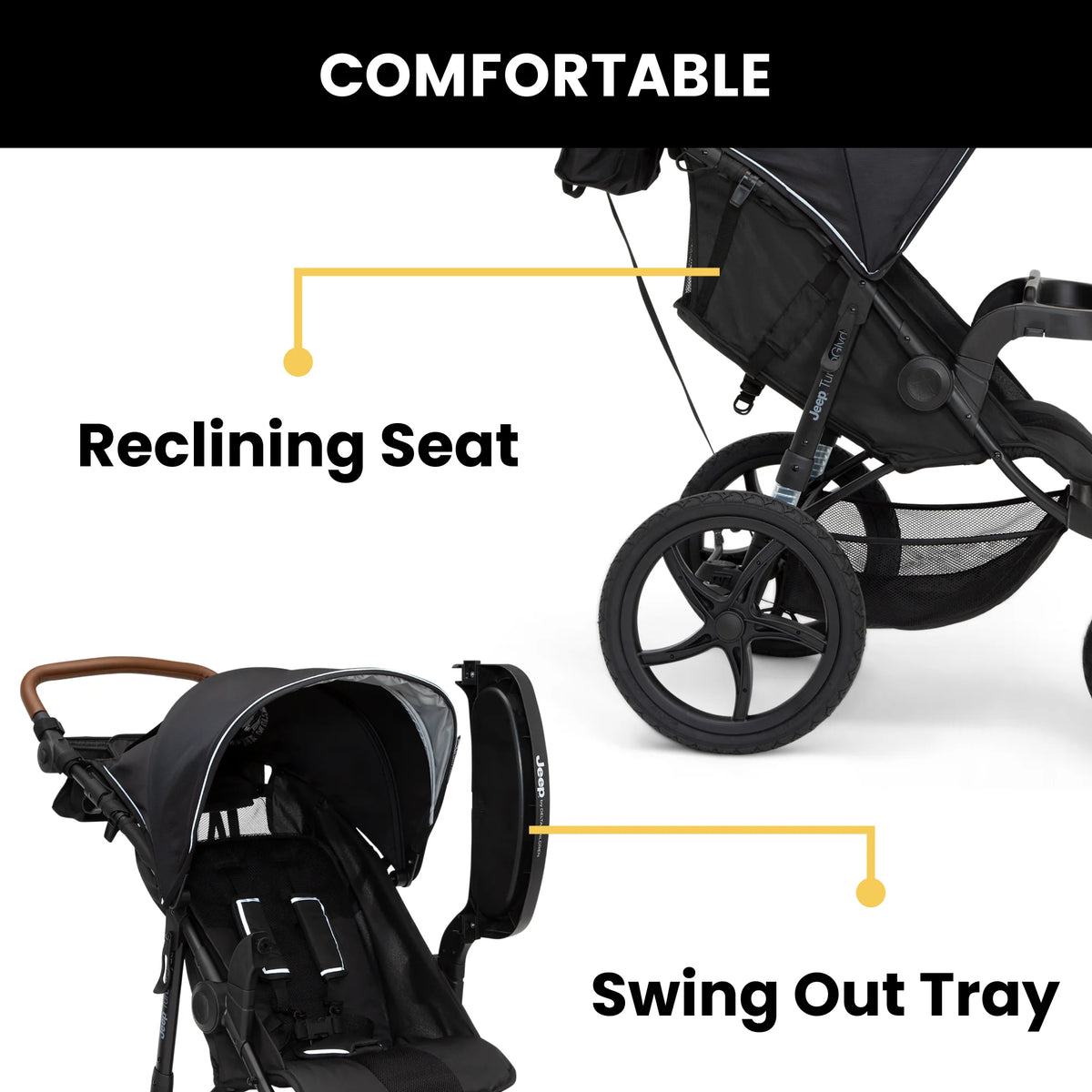 Black Jogging Stroller M2467