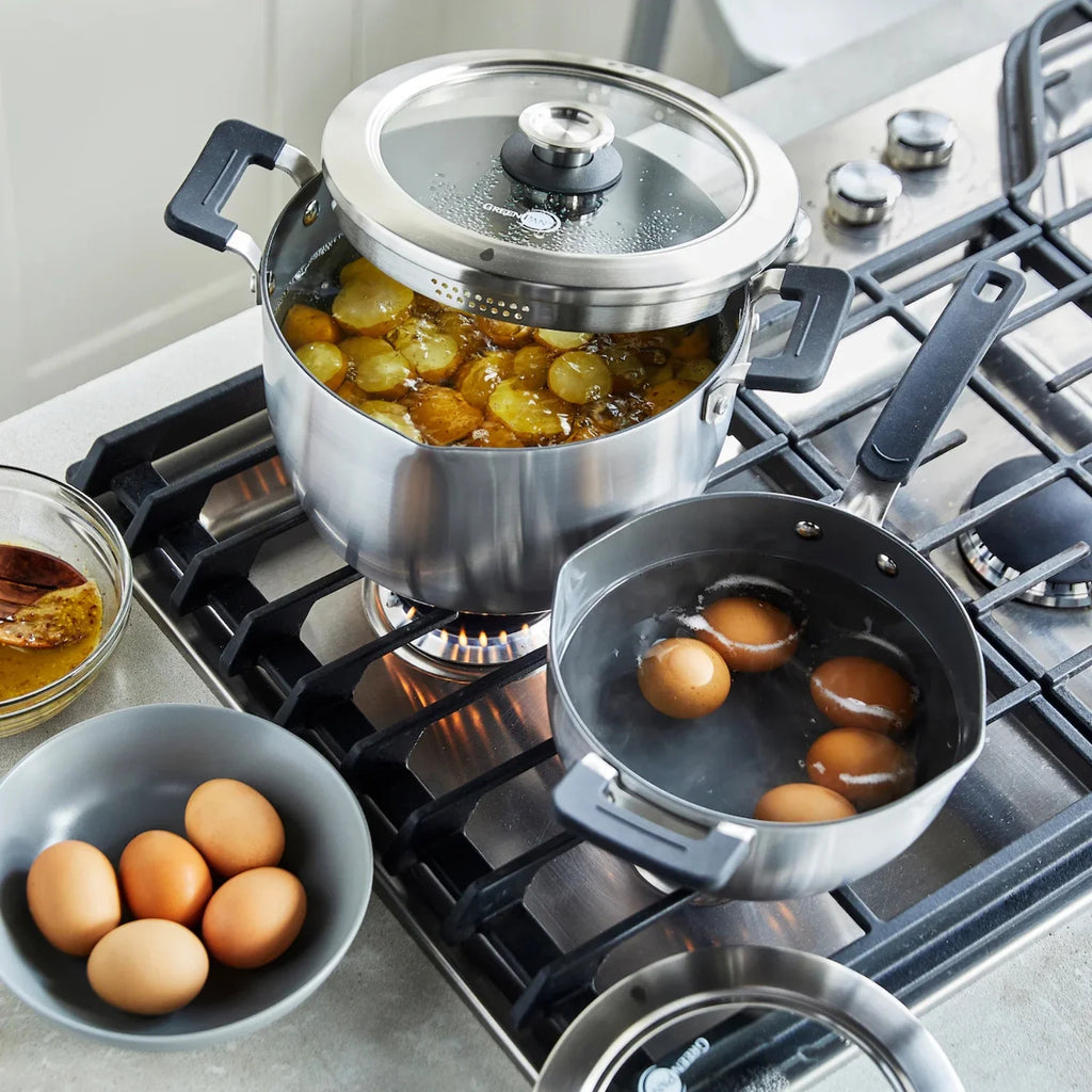 Stainless Steel Ceramic Nonstick 11-Piece Cookware Set V709