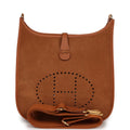 Gold Leather Crossbody Bag K60337