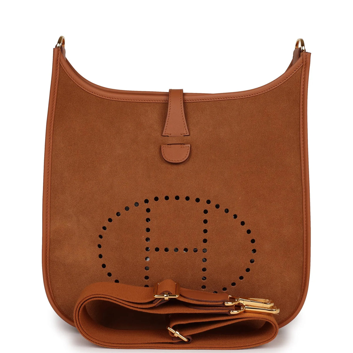 Gold Leather Crossbody Bag K60337