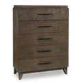 Five-Drawer Chest in Wild Oats Brown H228