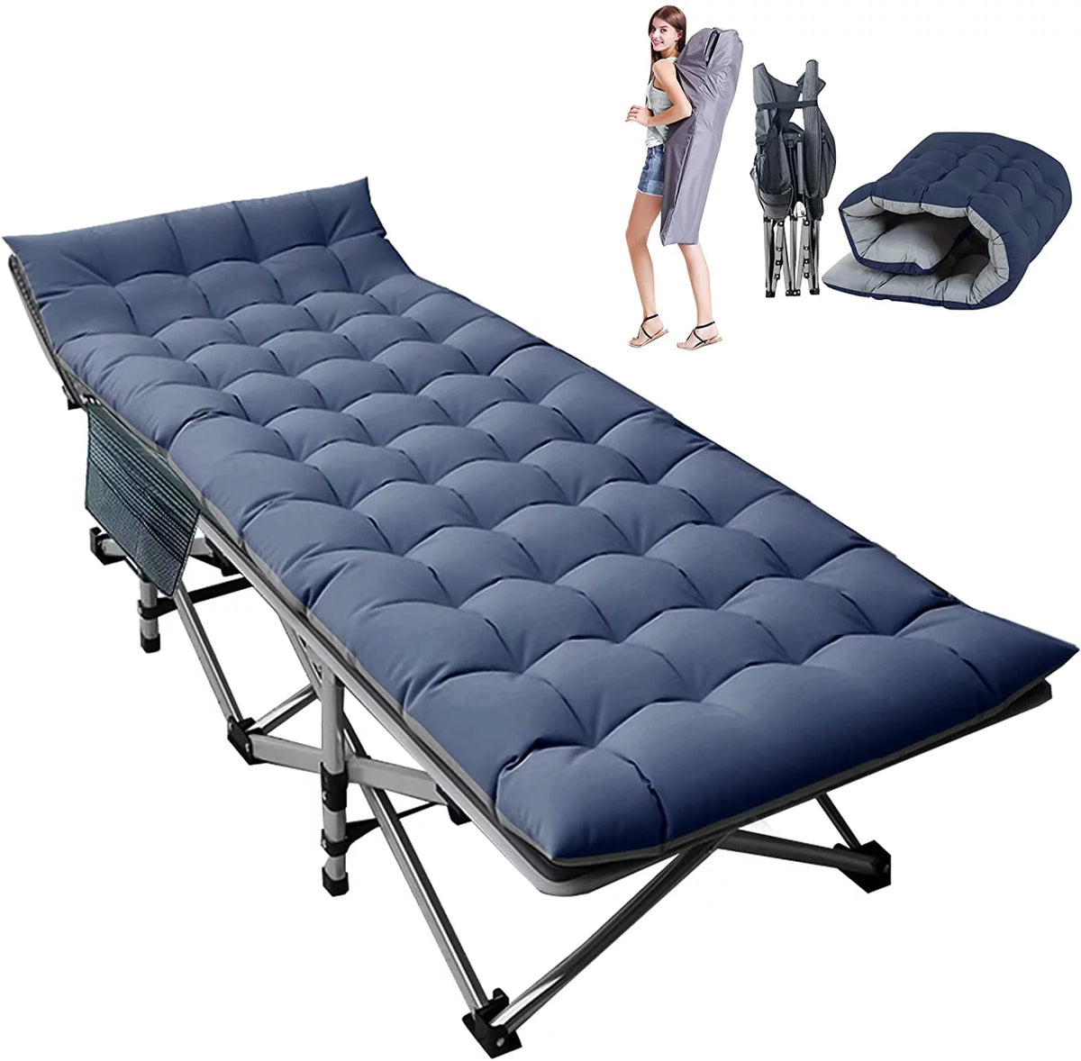 Folding Bed with Mattress and Carrying Bag T8577