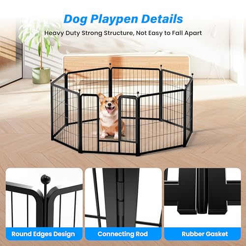 Portable 32" Height 8 Panels Heavy Duty Dog Playpen F3028