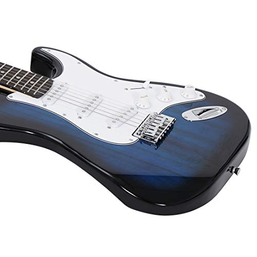 39" Full Size Electric Guitar with Amp Case and Accessories Pack Blue Z2832