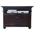 Dark Blue TV Stand with 1 Fixed Wood Half Shelf J3399