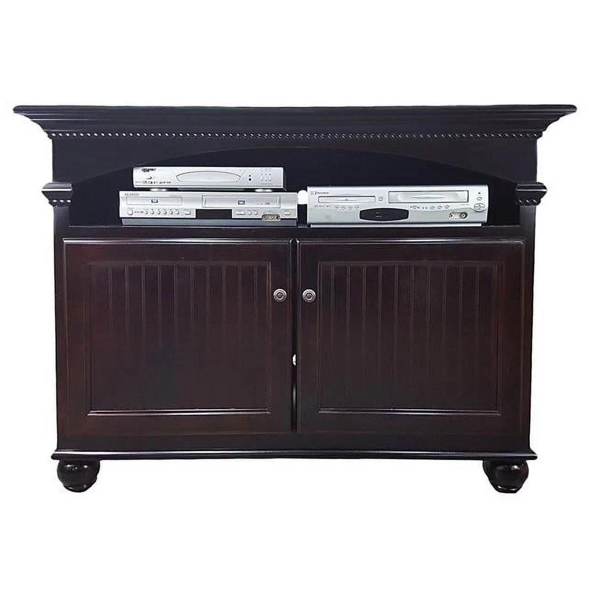 Dark Blue TV Stand with 1 Fixed Wood Half Shelf J3399