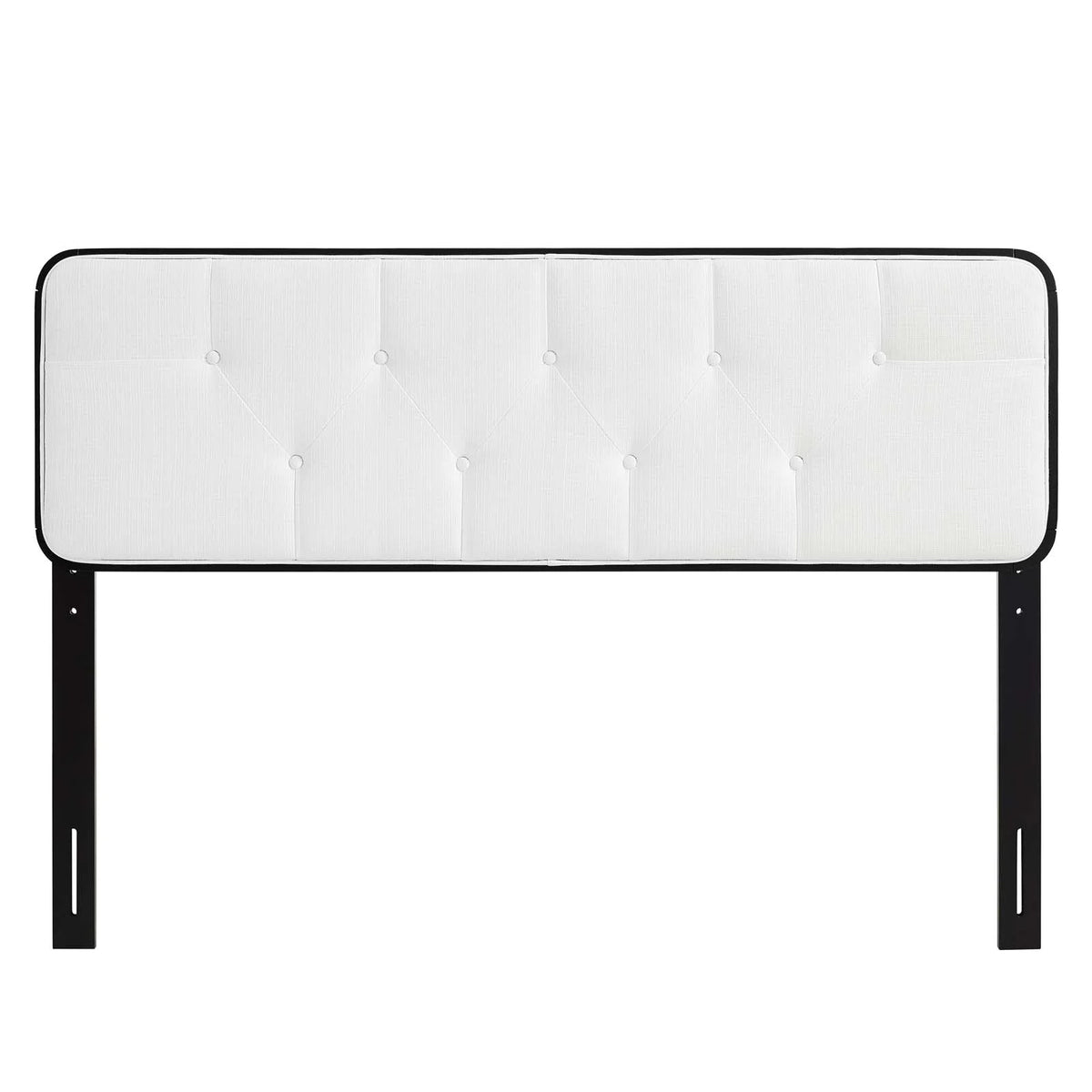 Tufted Twin Fabric and Wood Headboard Y577903