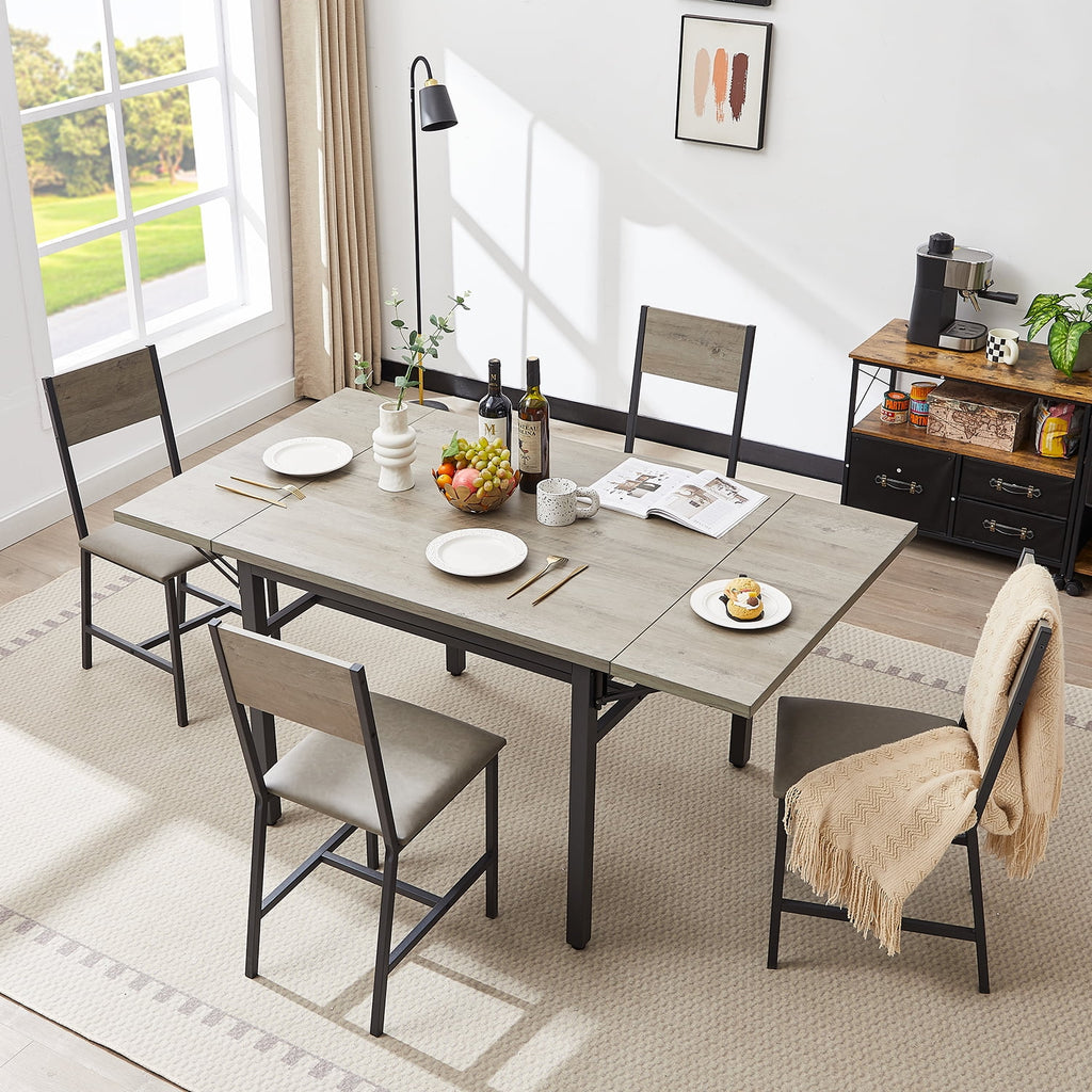 Folding Drop Leaf Dining Table with Shelf I448