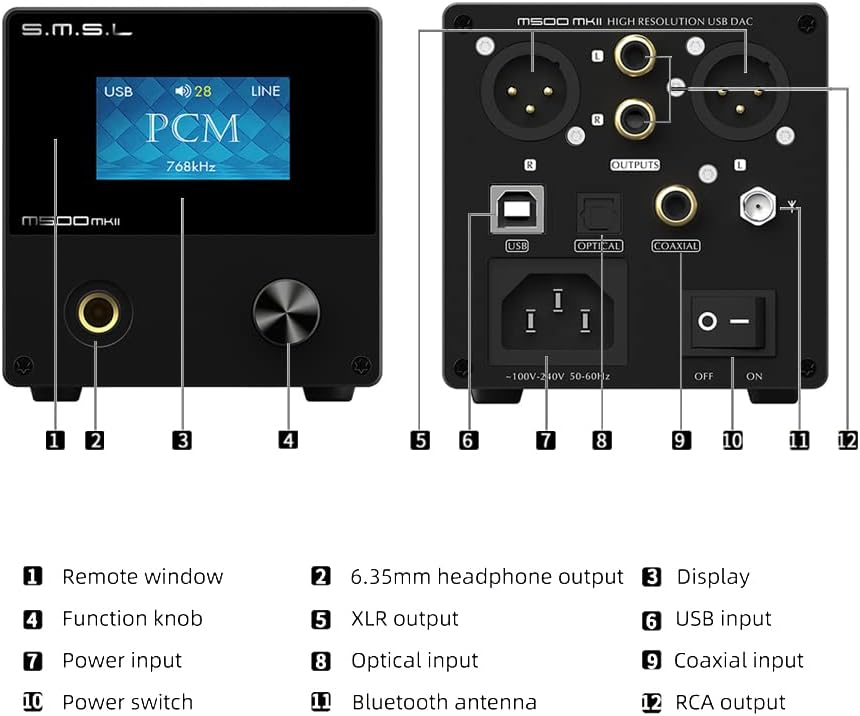 MQA DAC Headphone Amplifier Decoder X364