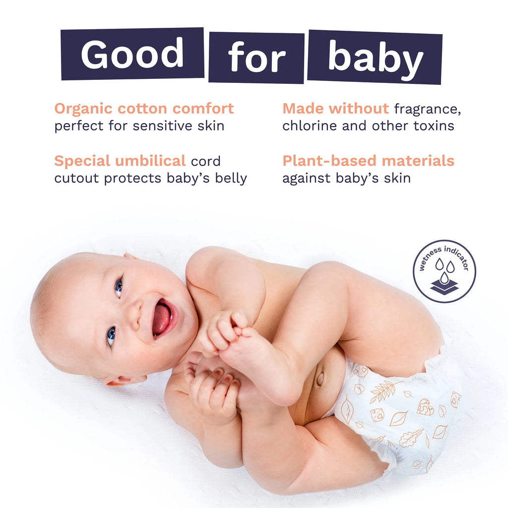 Sensitive Soft Sustainable Baby Diapers Size 1, 96 Count N374961
