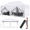 10' x 20' White Pop up Canopy Tent W6162