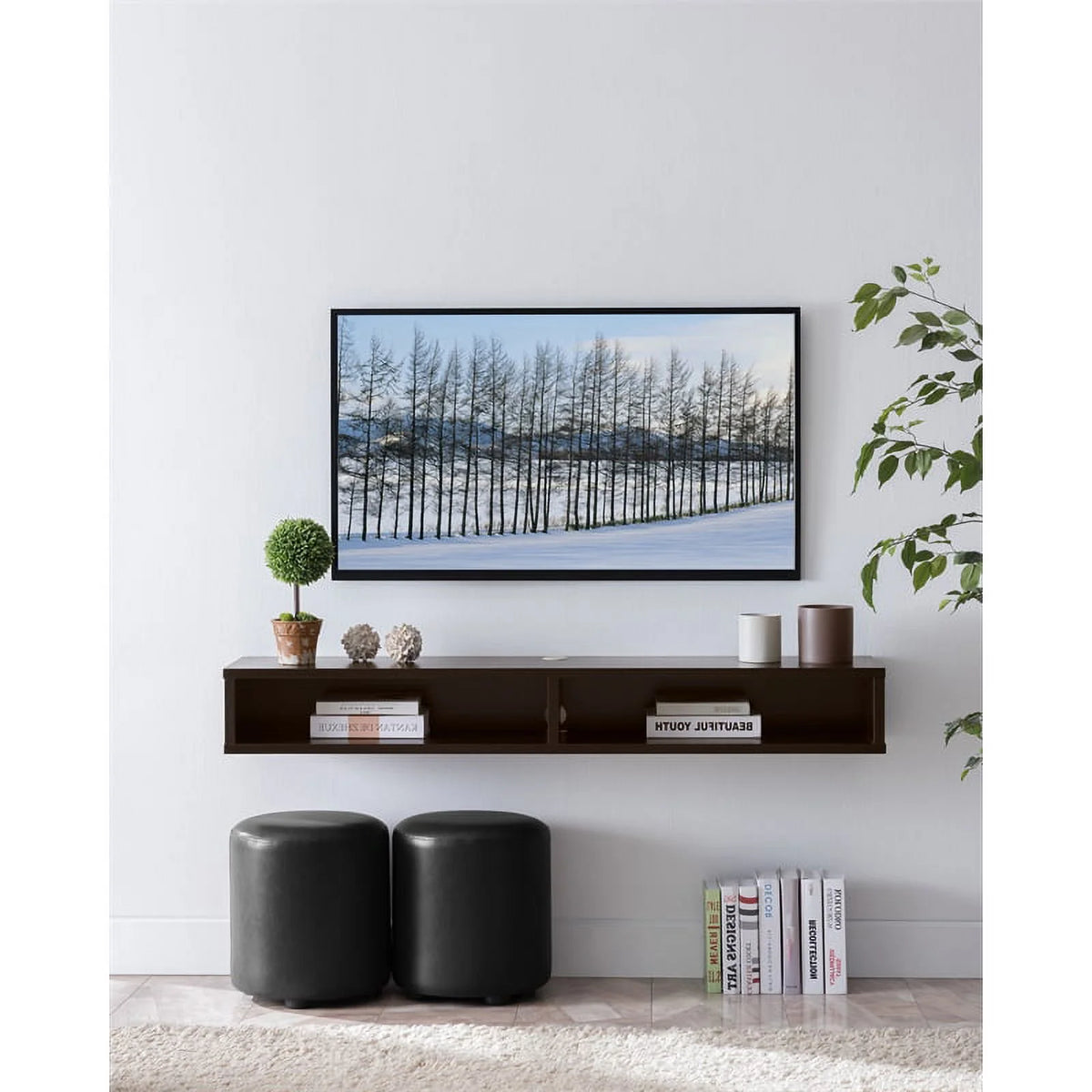 Wood Wall Mounted 60" TV Stand S7293