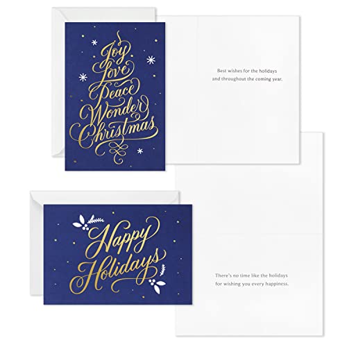 Boxed Christmas Cards Assortment, 6 Designs, 72 Cards with Envelopes Z28825