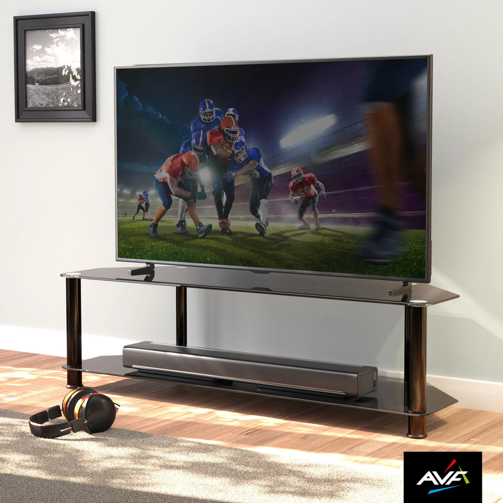 Black Glass TV Stand J4489