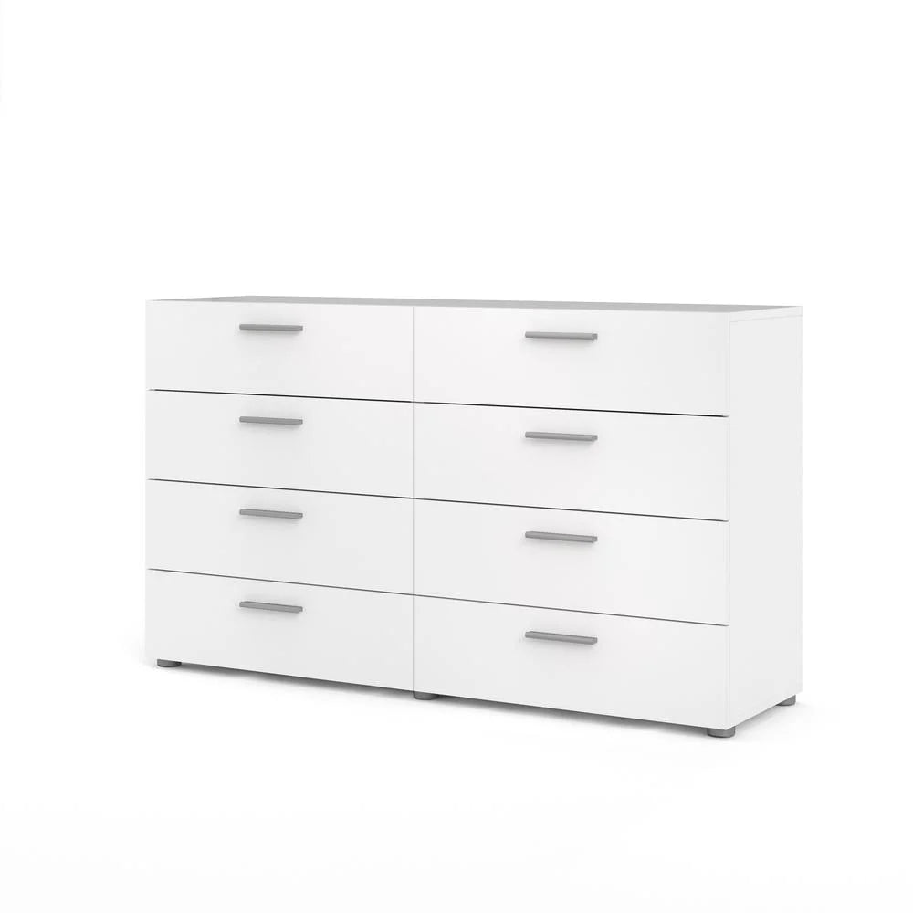 White 8 Drawer Double Dresser V865627