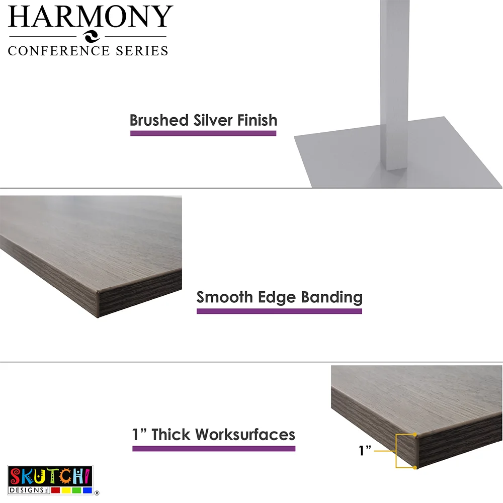 10 Person Modular Hexagon Conference Room Table Metal T Bases A289254
