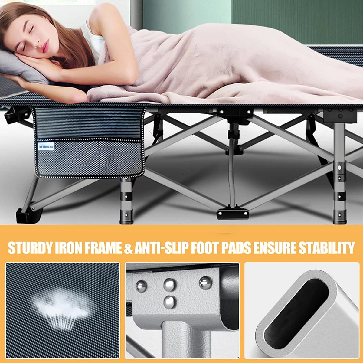 Folding Bed with Mattress and Carrying Bag T8577