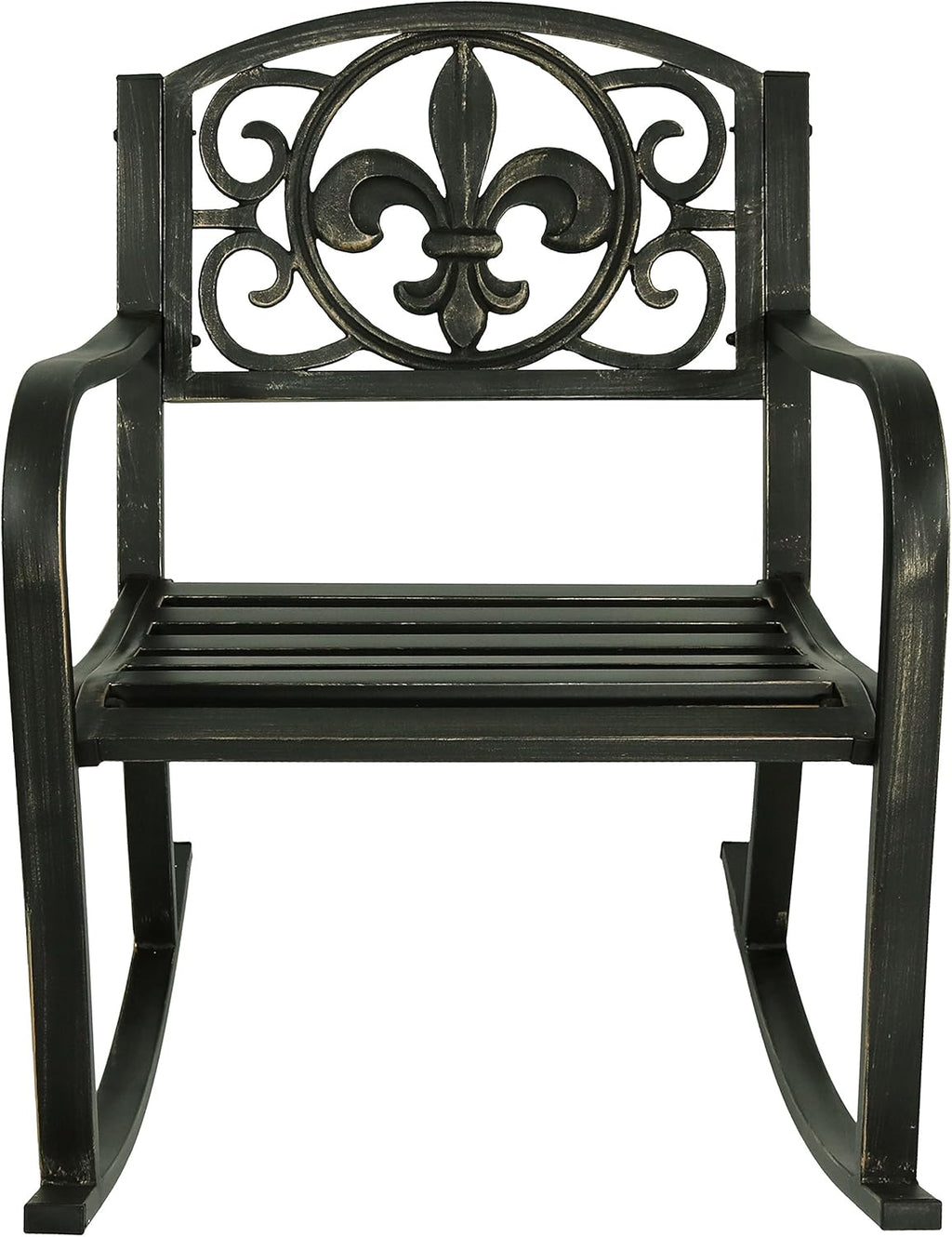 Cast Iron and Steel Outdoor Rocking Chair W601478