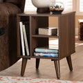 Walnut Finished Wood End Table C1540