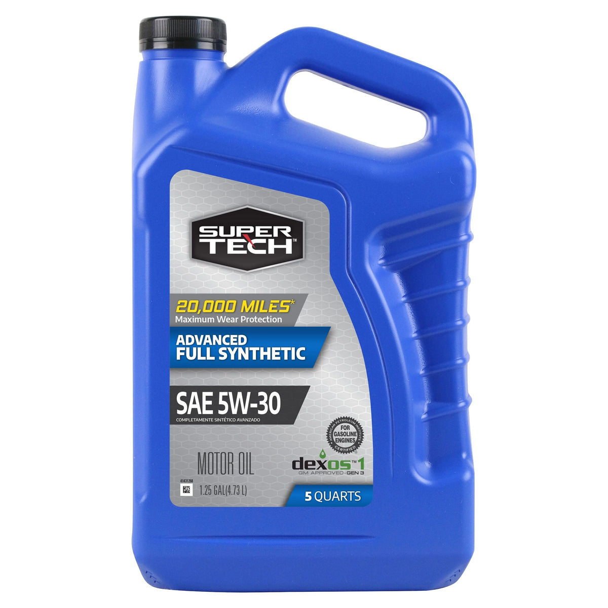 Full Synthetic Motor Oil SAE 5W-30, 5 Quarts O705256