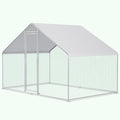 Large Metal Chicken Coop with Waterproof Cover Q7611