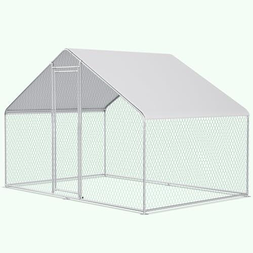 Large Metal Chicken Coop with Waterproof Cover Q7611