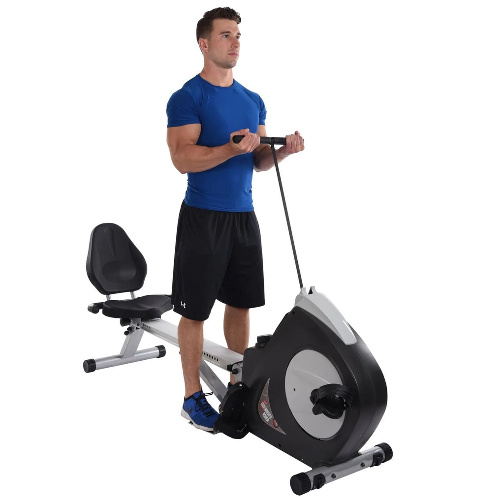 2 in 1 Recumbent Exercise Bike and Rower Machine N8719