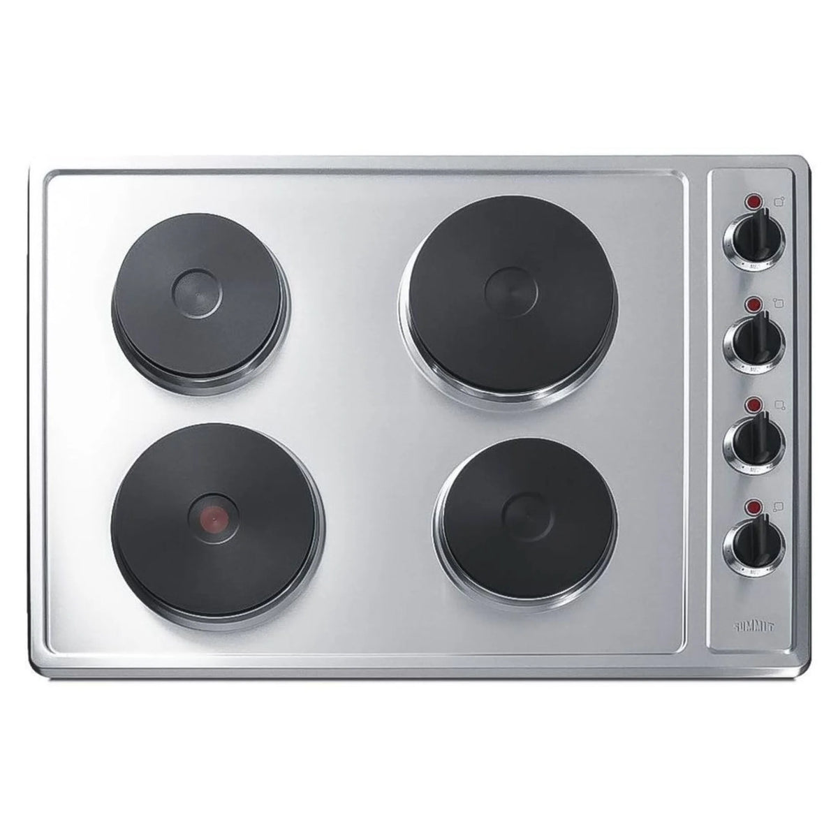 4-Burner Solid Disk Cooktop Stainless Steel A3030