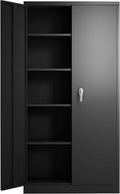 Metal Storage Cabinet with 2 Doors and 5 Shelves W217