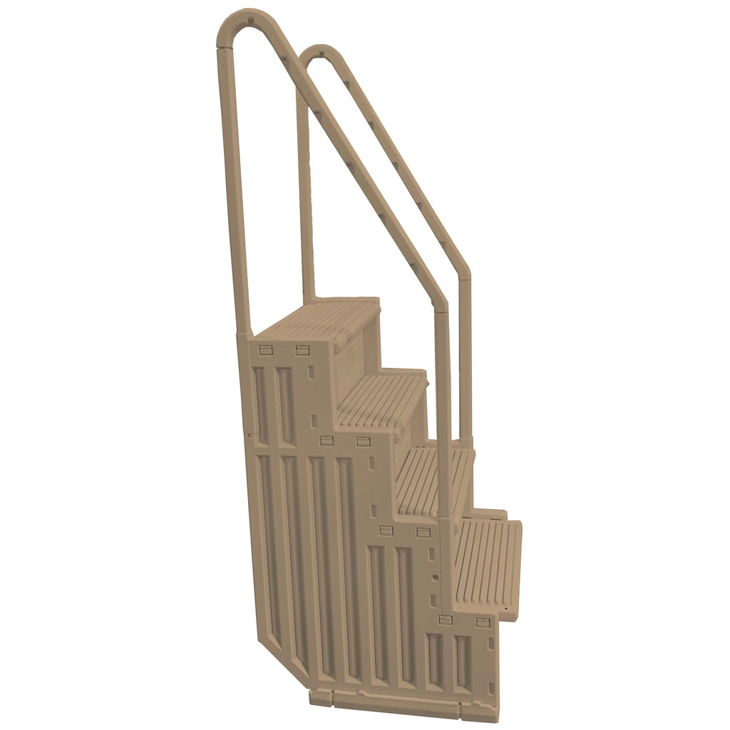 Above Ground Swimming Pool Ladder 4 Stair Step System Warm Gray M91737
