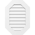 Vertical Elongated Octagon Surface Mount PVC Gable Vent A32995