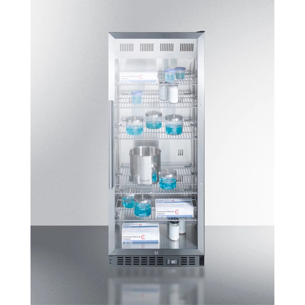 Stainless Steel Pharmaceutical All-Refrigerator with Glass Door K478