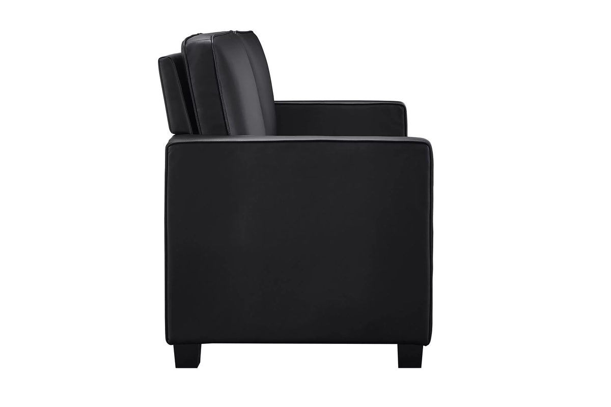 Black Faux Leather Queen Sofa Sleeper D697
