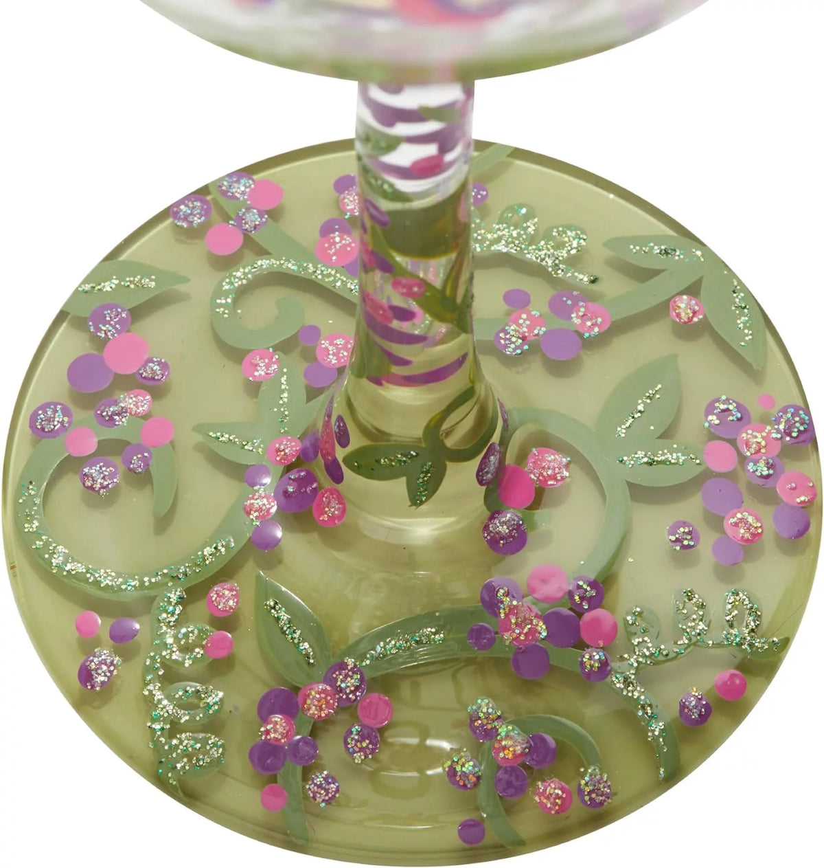 Hand-Painted Artisan Wine Glass, 1 Count, Multicolor P1841