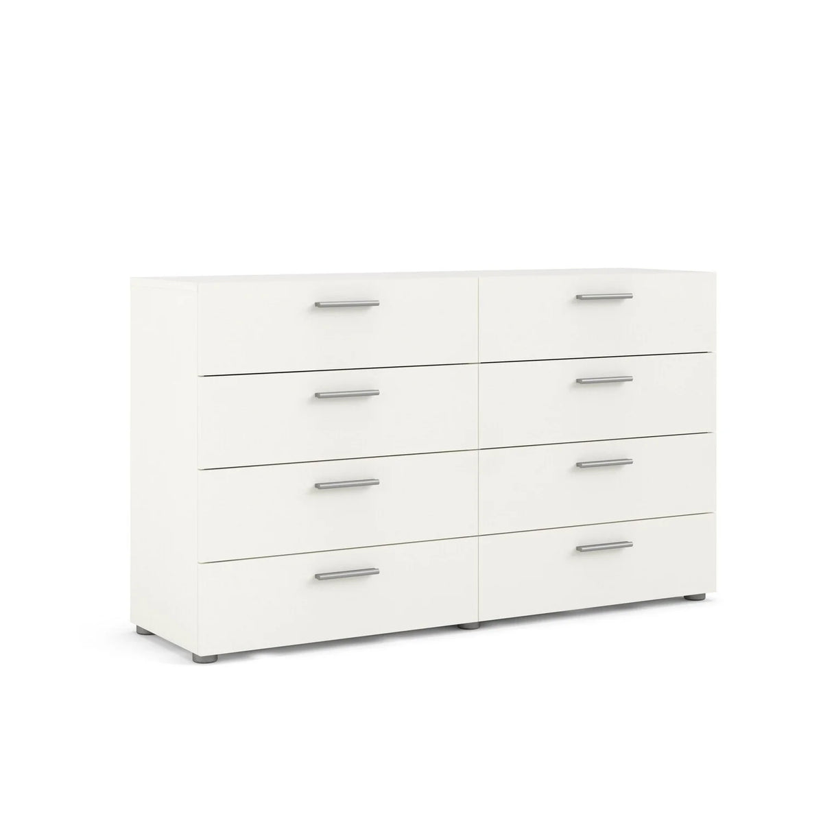 White 8 Drawer Double Dresser V865627